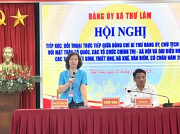 ĐẢNG ỦY XÃ THƯ LÂM TỔ CHỨC HỘI NGHỊ TIẾP XÚC, ĐỐI THOẠI GIỮA ĐỒNG CHÍ BÍ THƯ ĐẢNG ỦY, CHỦ TỊCH HĐND XÃ VỚI MTTQ, CÁC TỔ CHỨC CHÍNH TRỊ - XÃ HỘI VÀ NHÂN DÂN CÁC THÔN NĂM 2025