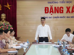 Ban Kinh tế - Ngân sách Hội đồng nhân dân xã Thuận An giám sát giám sát tại trường Tiểu học Đặng Xá
