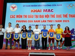 Gần 2000 VĐV tham dự Đại hội TDTT phường Cửa Nam lần thứ I