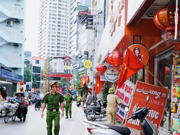 Công an phường Đống Đa quyết tâm lập lại trật tự đô thị tại các tuyến phố