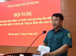 Xã Nội Bài triển khai kế hoạch tuyển chọn công dân nhập ngũ và tham gia công an nhân dân năm 2026