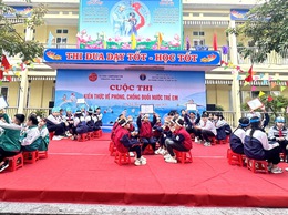 Xã Hồng Sơn phối hợp tổ chức Cuộc thi kiến thức về phòng, chống đuối nước trẻ em năm 2025