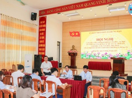 UBND XÃ HƯNG ĐẠO LÀM VIỆC VỚI PHÒNG VĂN HÓA – XÃ HỘI VỀ CÔNG TÁC XÂY DỰNG CÁC ĐỀ ÁN TRÊN CÁC LĨNH VỰC GIÁO DỤC, Y TẾ, VĂN HÓA, THỂ THAO