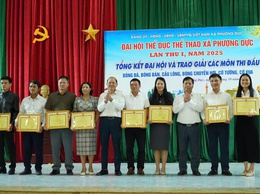 Hội nghị tổng kết và trao thưởng cho các vận động viên đạt thành tích xuất sắc tại Đại hội Thể dục Thể thao lần thứ Nhất năm 2025.