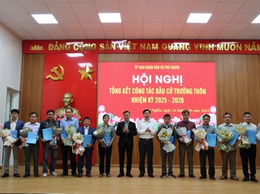 Xã Phú Nghĩa tổ chức hội nghị tổng kết công tác bầu cử Trưởng thôn, nhiệm kỳ 2025-2028