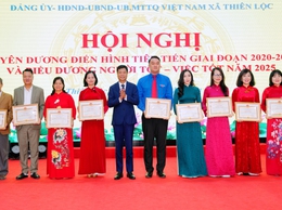 Xã Thiên Lộc tổ chức Hội nghị tuyên dương Điển hình tiên tiến giai đoạn 2020-2025, Người tốt - Việc tốt năm 2025