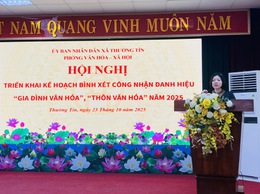 UBND xã Thường Tín tổ chức hội nghị triển khai Kế hoạch bình xét, công nhận danh hiệu “Gia đình văn hóa”, “Thôn văn hóa” năm 2025
