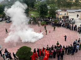 Công an xã Ngọc Hồi tổ chức Hội nghị tuyên truyền, phổ biến kiến thức pháp luật về PCCC và CNCH, hướng dẫn khai báo, cập nhật thông tin cơ sở thuộc diện quản lý về PCCC