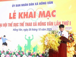 LỄ KHAI MẠC ĐẠI HỘI TDTT XÃ HỒNG VÂN LẦN THỨ I NĂM 2025 THÀNH CÔNG TỐT ĐẸP