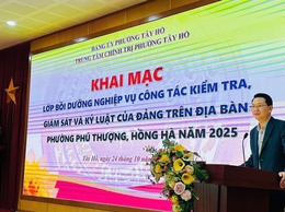Khai mạc lớp bồi dưỡng nghiệp vụ công tác kiểm tra, giám sát và kỷ luật của Đảng năm 2025