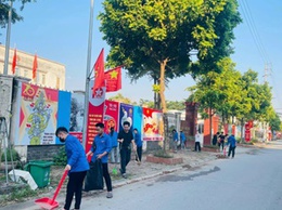 Đoàn thanh niên xã Hoài Đức ra quân thực hiện “Ngày Chủ nhật Xanh”