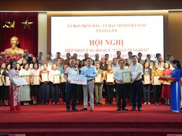 Xã Gia Lâm tổ chức hội nghị tiếp nhận ủng hộ quỹ “vì người nghèo” và đồng bào bị thiệt hại do mưa bão