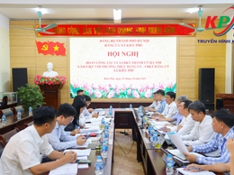 Đoàn công tác UBKT thành uỷ Hà Nội làm việc với thường trực đảng uỷ - UBKT đảng uỷ xã kiều phú