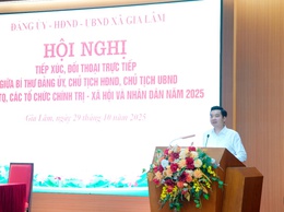Đảng ủy - HĐND - UBND xã Gia Lâm tổ chức hội nghị tiếp xúc, đối thoại trực tiếp với MTTQ, các tổ chức chính trị - xã hội và nhân dân năm 2025