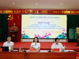Hội nghị giao ban công tác quý III và triển khai nhiệm vụ trọng tâm quý IV năm 2025 trên địa bàn phường Tùng Thiện