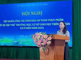 Tập huấn An toàn thực phẩm bếp ăn tập thể trường học, cơ sở giáo dục trên địa bàn xã năm 2025