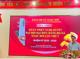 Hội nghị Quán triệt Nghị quyết Đại hội Đại biểu Đảng bộ xã Ngọc Hồi lần thứ I. Giao ban công tác xây dựng Đảng, xây dựng chính quyền quý III, triển khai nhiệm vụ trọng tâm Quý IV năm 2025