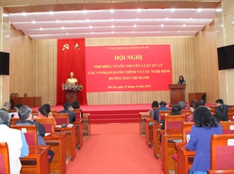 Phường Yên Sở Hội nghị tuyên truyền, phổ biến Luật Xử lý vi phạm hành chính và các văn bản hướng dẫn thi hành Luật