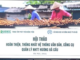 UBND xã Ứng Thiên tổ chức hội thảo thống nhất hệ thống văn bản, công cụ quản lý nhãn hiệu tập thể 