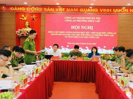 Công an thành phố Hà Nội làm việc với Công an phường Phúc Lợi về toàn diện các mặt công tác