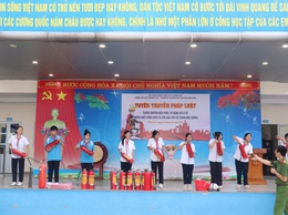Tuyên truyền phòng cháy chữa cháy cho hơn 1.200 cán bộ, giáo viên, học sinh, phụ huynh trường THCS Kim Sơn