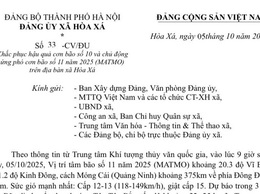 Đảng uỷ xã Hoà Xá ban hành công văn số 33 về khắc phục hậu quả cơn bão số 10 và chủ động ứng phó cơn bão số 11