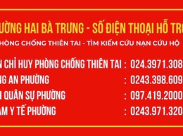 Phường Hai Bà Trưng: Thông báo Khẩn các biện pháp ứng phó cơn bão số 11.