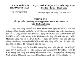 UBND phường Phúc Lợi triển khai công tác ứng phó với bão số 11 và mưa lũ