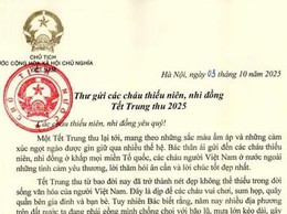 Thư gửi các cháu thiếu niên, nhi đồng Tết trung thu năm 2025