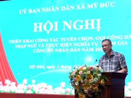 Xã Mỹ Đức triển khai công tác tuyển chọn, gọi công dân nhập ngũ và thực hiện nghĩa vụ tham gia Công an Nhân dân năm 2026