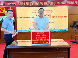 Công an phường Thanh Liệt phát động ủng hộ đồng bào bị thiệt hại do bão số 10: Lan tỏa nghĩa tình, tiếp sức nhân dân vượt qua thiên tai