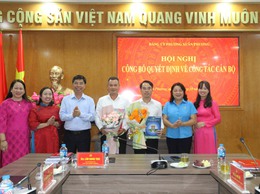Đảng ủy phường Xuân Phương tổ chức Hội nghị công bố Quyết định thành lập Công đoàn, UBKT, các chức danh cán bộ Công đoàn Phường 
