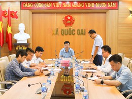 UBND xã Quốc Oai tổ chức Hội nghị đánh giá tiến độ thực hiện các dự án thuộc lĩnh vực Văn hóa - Xã hội trên địa bàn