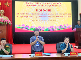 Xã Ngọc Hồi xét duyệt tiêu chuẩn công dân gọi nhập ngũ vào Quân đội và thực hiện nghĩa vụ tham gia Công an Nhân dân năm 2026.