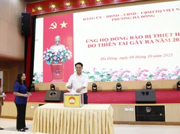 Phường Hà Đông phát động ủng hộ nhân dân bị ảnh hưởng do mưa bão năm 2025