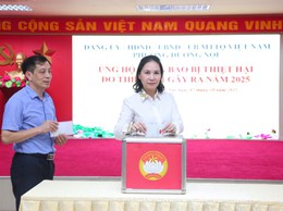 Phường Dương Nội phát động ủng hộ đồng bào bị thiệt hại do thiên tai gây ra năm 2025