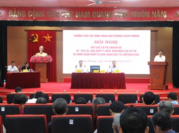 Thường trực hội đồng nhân dân phường Xuân Phương tiếp xúc cử tri chuyên đề về trả lời, giải quyết ý kiến, kiến nghị của cử tri.