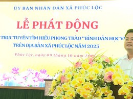 UBND xã Phúc Lộc tổ chức Lễ phát động Cuộc thi trực tuyến tìm hiểu về phong trào 