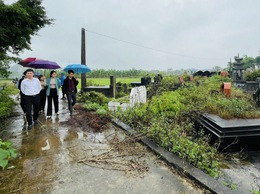 BAN VĂN HOÁ XÃ HỘI HĐND XÃ GIÁM SÁT CÔNG TÁC QUẢN LÝ NGHĨA TRANG VÀ HOẠT ĐỘNG VĂN HÓA TẠI THÔN KIM CHÂM, HỮU VĨNH