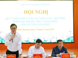 Đảng ủy xã Đoài Phương lấy ý kiến góp ý vào dự thảo các văn kiện trình Đại hội đại biểu toàn quốc lần thứ XIV của Đảng