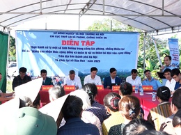 XÃ DÂN HÒA TỔ CHỨC DIỄN TẬP XỬ LÝ MỘT SỐ TÌNH HUỐNG, NÂNG CAO TÍNH CHỦ ĐỘNG TRONG CÔNG TÁC PHÒNG, CHỐNG THIÊN TAI CẤP XÃ