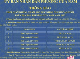 Phường Cửa Nam tổ chức khám sức khỏe định kỳ, xét nghiệm đường máu, mỡ máu miễn phí cho người cao tuổi từ 60 – 75 tuổi. 