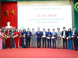 Xã Phú Cát tổ chức Lễ kỷ niệm 43 năm Ngày Nhà giáo Việt Nam 20/11