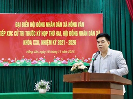 Đại biểu HĐND xã Hồng Vân tiếp xúc cử tri trước kỳ họp thứ hai, HĐND xã khoá XXII, nhiệm kỳ 2021-2026