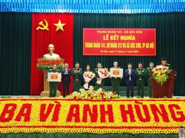 TRUNG ĐOÀN 141, SƯ ĐOÀN 312 TỔ CHỨC KẾT NGHĨA VỚI XÃ SÓC SƠN