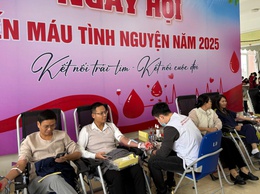 Gần 400 đơn vị máu tại Ngày hội hiến máu tình nguyện xã Quang Minh năm 2025