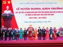 UBND XÃ ĐÔNG ANH TỔ CHỨC LỄ TUYÊN DƯƠNG, KHEN THƯỞNG ĐIỂN HÌNH TIÊN TIẾN NĂM HỌC 2024-2025 KỶ NIỆM 71 NĂM NGÀY THÀNH LẬP NGÀNH GIÁO DỤC VÀ ĐÀO TẠO THỦ ĐÔ (1954-2025) 43 NĂM NGÀY NHÀ GIÁO VIỆT NAM 20/11 (20/11/1982- 20/11/2025)