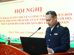 Thạch Thất: triển khai hội nghị chuyển đổi mô hình quản lý thuế đối với hộ kinh doanh