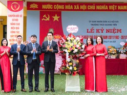 TRƯỜNG THCS QUANG TIẾN TỔ CHỨC KỶ NIỆM 43 NĂM NGÀY NHÀ GIÁO VIỆT NAM