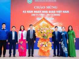UBND XÃ SÓC SƠN DỰ VÀ CHÚC MỪNG LỄ KỶ NIỆM NGÀY NHÀ GIÁO VIỆT NAM 20/11 TẠI TRƯỜNG THPT ĐA PHÚC